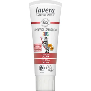 lavera Kids Zahnpasta ohne Flusen – ohne Farbstoffe – schützt die Milchzähne – weich und fruchtig – Ringelblume – 75 ml