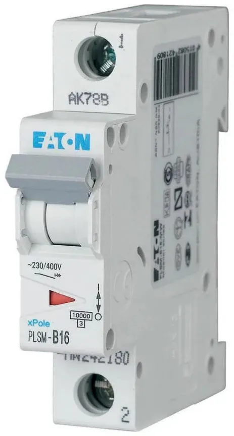 Eaton Leitungsschutzschalter, Kennlinie B, 1-polig, 16A - PLSM-B16-MW (242180)