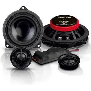 Emphaser EM-BMWF1 – 10 cm Komponenten System, Autolautsprecher Set, kompatibel mit BMW und Mini, Plug & Play Lautsprecher Set für Türeinbau