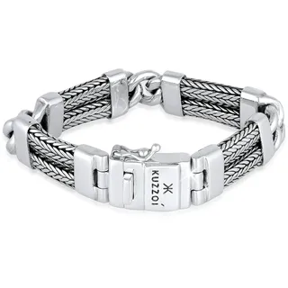 KUZZOI - Herren Gliederarmband Schlangenkette 925 Silber Herrenschmuck (399.99 € / )