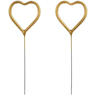 Partydeco Wunderkerzen Herz ca. 16,5 cm | Gold - Gold