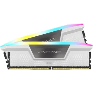 Corsair Vengeance RGB 32GB (2x16GB) 6000MHz CL40 Intel XMP iCUE Kompatibel Computer Speicher - Weiß (CMH32GX5M2B6000C40W)