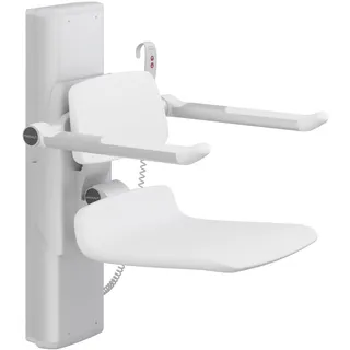 Pressalit PLUS Duschsitz 450 höhenverstellbar, mit Fernbedienung R7634000, Accessoires, weiß