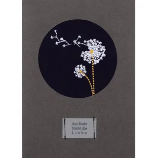 Räder Stoff Trauerkarte "Pusteblume"