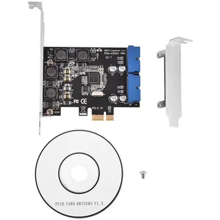 PCI-E PCI-Express zu internem 19Pin-Header-USB-3.0-Kartenadapter mit Zwei Anschlüssen und Low-Profile-USB-3.0-Header PCI Express zu Dual-USB-3.0-Karte mit 19 Pins