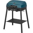Gasgrill ENDERS "Campinggrill Explorer II PRO", schwarz, blau, B:59cm H:78cm T:48cm, Grills, robustes Gehäuse und Garhaube aus langlebigem und leichtem Aluguss