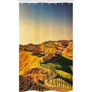 ABAKUHAUS Duschvorhang Toskana Crete Senesi 120 x 180 cm blau/grün
