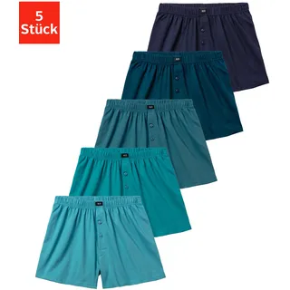 H.I.S. H.I.S Weiter Boxer »Herren Boxer«, (Packung, 5 St.), weite Passform, Komfortbund, aus Baumwoll-Stretch H.I.S hellblau, hellpetrol, petrol, dunkelpetrol, navy