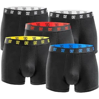 Cristiano Ronaldo CR7 Boxer CR7 5er Pack Boxershorts Trunk Herren by Cristiano Ronaldo bunt|schwarz M