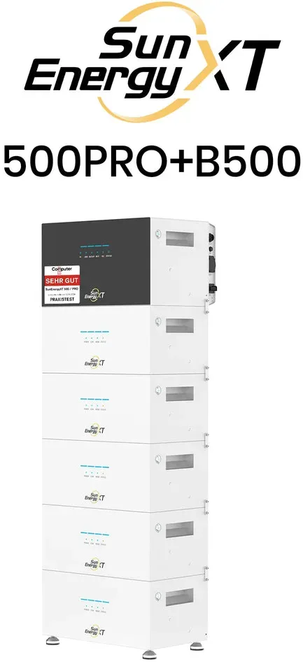 SunEnergyXT 500 PRO All In One Balkonkraftwerk speicher 5kWh - 5xB500 Erweiterungsakku (25.1 kWh)