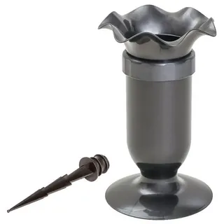 Greemotion Grabvase Vario höhenverstellbar, anthrazit, Ø ca. 15 cm, H verstellbar von ca. 27 - 37 cm