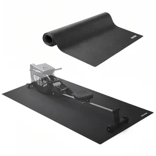 Vevor Laufbandmatte für Teppichboden Bodenschutzmatte (90 x 200 cm) für Sportgeräte 4 mm dick, Trainingsgerätematte für Laufbänder Ellipsentrainer Rudergerät, hochdichter PVC-Bodenschutz