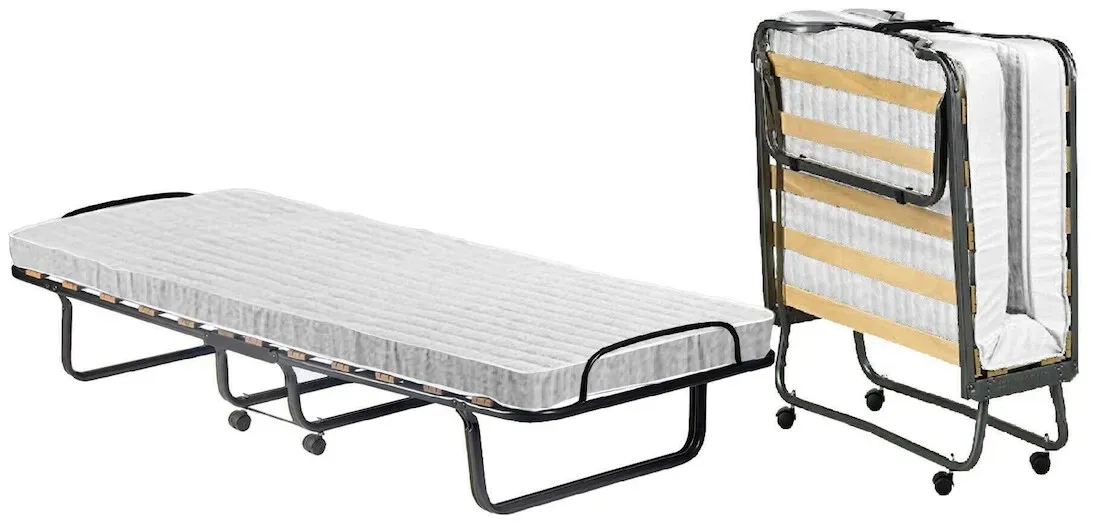 Tellus - Klappbett, Weiß, Matratze inbegriffen Made in Italy