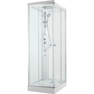 Evenes Komplettdusche Shower 1000x1000x2110 mm Thermostatmischer + Hand-/Kopf-/Seitenbrause
