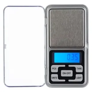 Relaxdays Digitale Feinwaage, bis 200 g, 0,01 g Schritte, Tara- & Zählfunktion, kalibrierbar, Mini Taschenwaage, silber