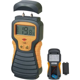 Brennenstuhl Feuchtigkeits-Detector MD (Feuchtigkeitsmessgerät/Feuchtigkeitsmesser für Holz oder Baustoffe, Holzfeuchtemessgerät mit LCD-Display)