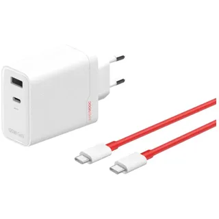 OnePlus SuperVOOC USB-C + USB-A Schnellladegerät 120W Weiß