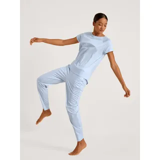 CALIDA Deepsleepwear Cooling Short Sleeve Sleep Shirt Hellblau Lyocell Large Damen, mit Rundhalsausschnitt Harmony Blue L