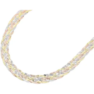 Lady Smart Jewel Collier Heringbonekette tricolor, Silber 925 45 cm Violett Damen