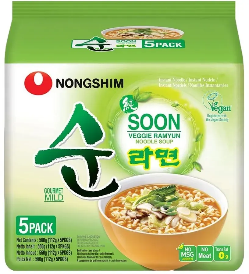 NongShim Veggie Ramyun Instantnudeln 112g 5er Pack