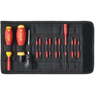 Wiha Drehmoment-Schraubendreher Set TorqueVario®-S electric gemischt 13-tlg. variabel einstellbare Drehmomentbegrenzung in Tasche 0,8-5,0 Nm
