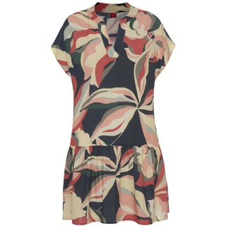 S.Oliver Blusenkleid Damen marine-koralle bedruckt Gr.36