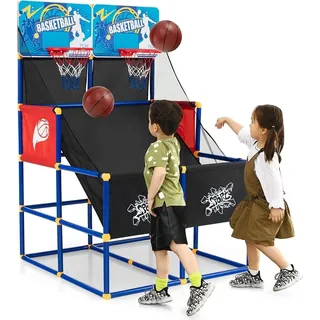 Costway Arcade Basketballkorb Schwarz 140 cm
