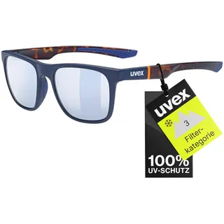 uvex LGL 42 - Sonnenbrille für Damen und Herren - 100% UVA-, B, C Schutz - inkl Schriftzug auf den Bügeln - blue matt havanna/ltm. silver - one size