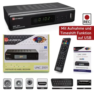 HD DVB-C Kabel Receiver Aufnahme & TimeShift HDMI SCART digitaler Kabelreceiver