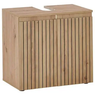 MID.YOU Waschbeckenunterschrank Eiche Artisan Oak Nachbildung B/H/T: ca. 60x57x36 cm stehend, Badezimmer, Badezimmerschränke, Waschbeckenunterschränke