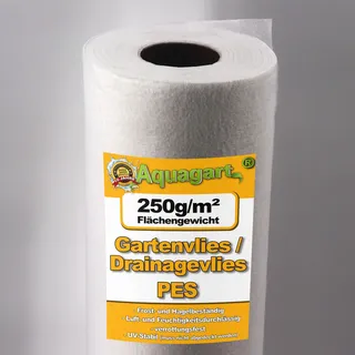 Aquagart 40m2 Geotextilvlies Gartenvlies Unkrautvlies Teichvlies 250g 1,6m