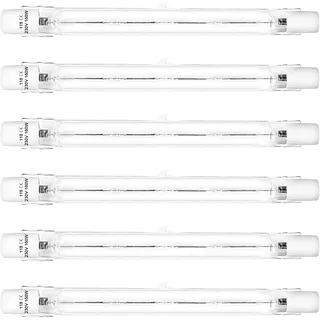 Halogen-Glühbirnen, T3 r7s Halogenbirne 118 mm 160 W, J-Typ T3-Glühbirne, Warmweiß 2700 K, doppelseitige Halogen-Glühbirnen für Arbeit, Sicherheit, Landschaftsbeleuchtung, Stehlampen (6er-Pack)