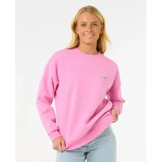 Rip Curl Hibiscus Diamond Heritage Sweatshirt - Pink XS