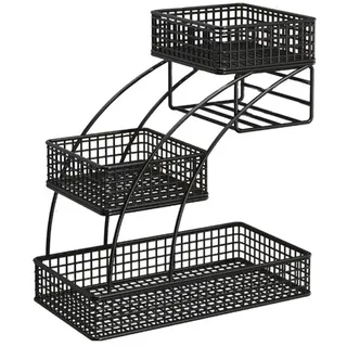 Glixoft 3-stöckiger Obstkorb Aus Metall, Obstständer, Obstregal, Nachmittagstee-zubehör Für Zuhause, Küche, Büro