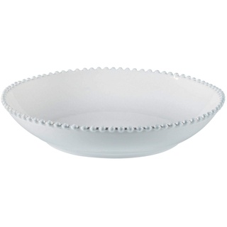 Costa Nova Pasta-Schüssel, 34 cm, Portugisische Herstellung, Feines Porzellan, Weiß, Handgefertigt