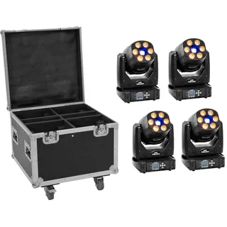 Eurolite Set 4x LED TMH-H90 + Case mit Rollen