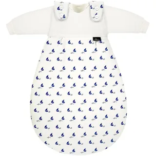 Alvi Schlafsack Baby Mäxchen 2 teilig I Ganzjahres Baby-Schlafsack mit Ärmel I 1 Außensack & 1 Innensäcke I Leichter Baumwolle Kinderschlafsack I Ganzjahresschlafsack waschbar - 50
