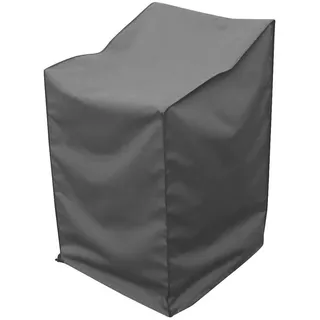 Greemotion Abdeckhaube für Stapelstühle - Schutzhülle in Grau - Gartenmöbel-Abdeckung - Wetterschutz-Hülle mit Zugband - Abdeckung für Gartenstuhl - Wetterschutzhaube für Outdoor-Möbel