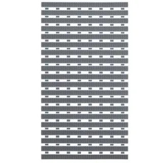 Relaxdays Antirutschmatte Dusche & Badewanne, 69 x 38 cm, rutschfeste Duschmatte mit Saugnäpfen, Badematte, grau/weiß