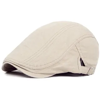 Bluelans® Trendige Vintage Gatsby Flatcap Schiebermütze Cabbie Ivy Flat Cap Golfermütze (Beige) - Einheitsgröße