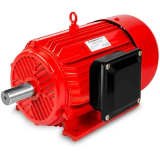 Eberth Elektromotor 400V mit 5,5 kW Leistung, Drehstrommotor aus Aluminium, 3-Phasen, Drehzahl 2900 U/min., Stromstärke 11 A, Leistungsfaktor 0,95,