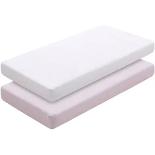 Cambrass - 2 Fitted Sheet - Cot 60 60x120x17 Cm Vichy10 Pink