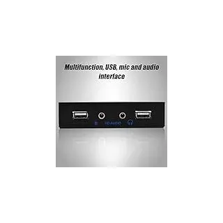 Mrisata 3.5 Frontplatte PC-Frontplatte Interner Kartenleser 3.2 15×11×3 USB2.0 HD-Audio-Diskette Frontplatte 3.5 9-Pin-zu-2-USB2.0-Schnittstelle mit Mikrofon-Audio