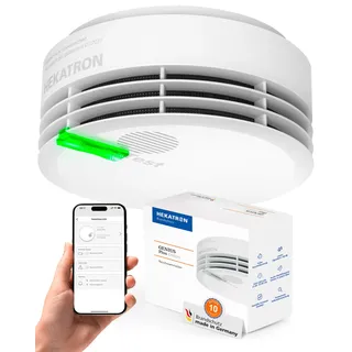 Hekatron Genius Plus Edition – Rauchmelder 10 Jahre Batterie – mehrsprachig, Menge:1er Set