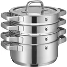 WMF Compact Cuisine Kochgeschirr-Set, Pfanne + Kochtopf, Silber