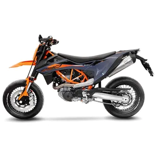 LeoVince Lv One Evo Gas Gas Es/sm 700 22&ktm 690 Smc R 19-22 Ref:14363ek Stainless Steel&carbon Homologierter Schalldämpfer - Black / Silver - Homologated