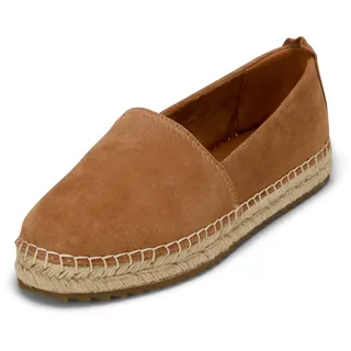 Marc O'Polo "aus edlem Velours-Ziegenleder", Damen, Gr. 38, braun (cognac), Obermaterial: 100% Leder, unifarben, Schuhe Espadrille