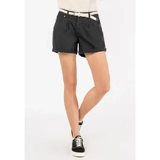 Urban Surface Damen Shorts mit schmalem Gürtel Kurze Hose Dark-Grey XS - XS