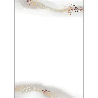 Sigel Motivpapier, "Water color gold beige", A4, 100 Blatt, Motiv beidseitig, 90 g/m2, aus nachhaltigem Papier