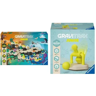 Ravensburger GraviTrax Junior Starter-Set XXL - Erweiterbare Kugelbahn & GraviTrax Junior Element Hammer